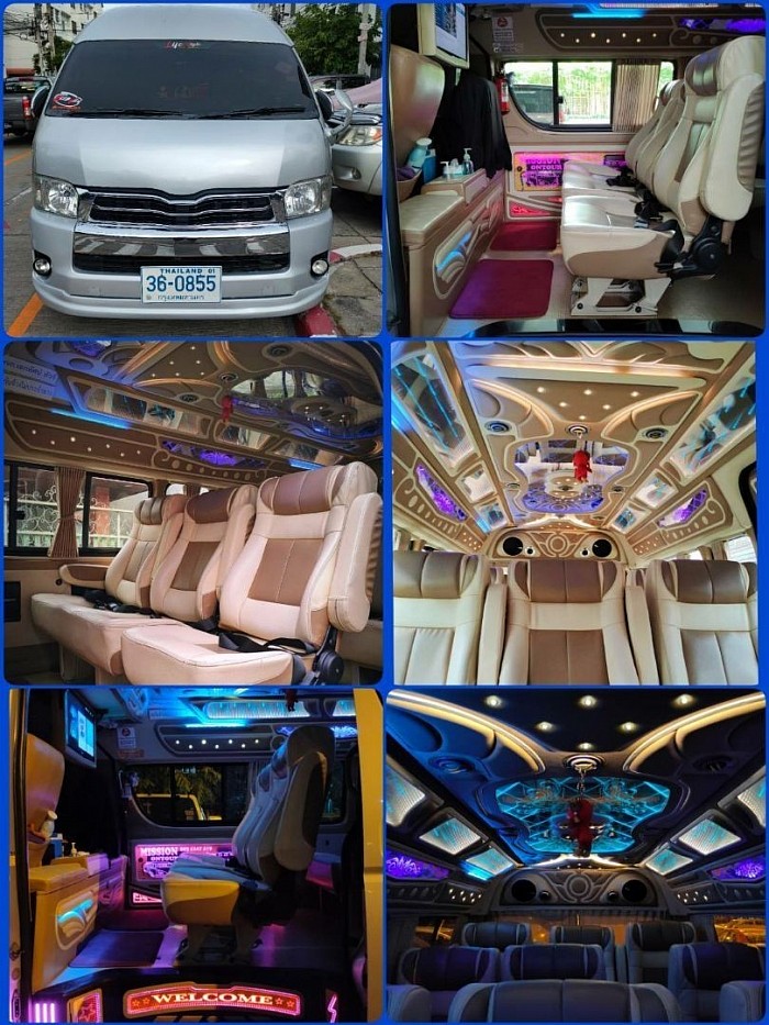 ให้บริการรถตู้ VIP 9-14 ที่นั่ง เตรื่องเสียง คาราโอเกะ แอร์เย็นฉำพนักงานขับรถสุภาพเน่นในการบริการและราคามิตรภาพ